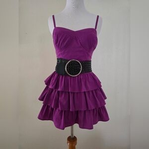 2B Bebe Purple Tiered Dress